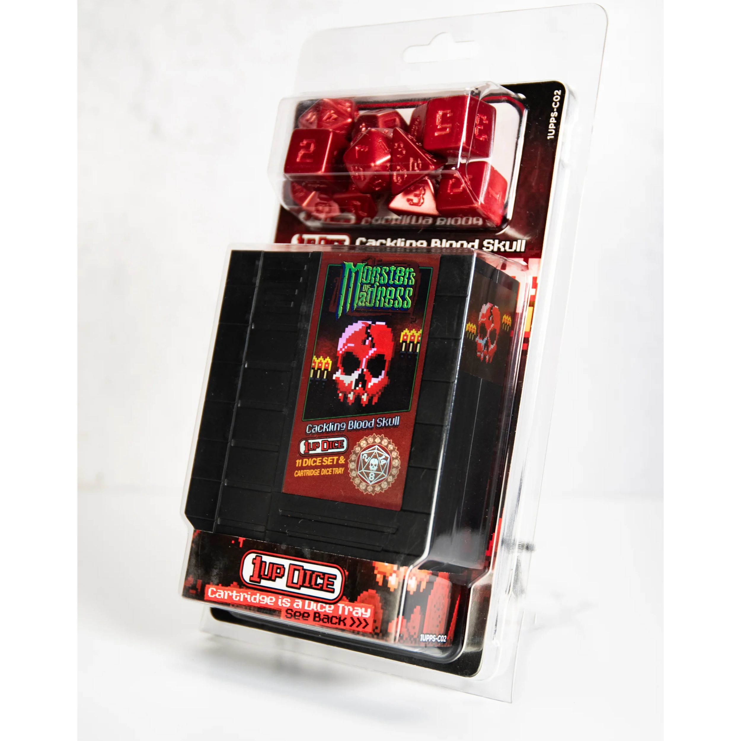 Cackling Blood Skull Polyhedral Dice Set